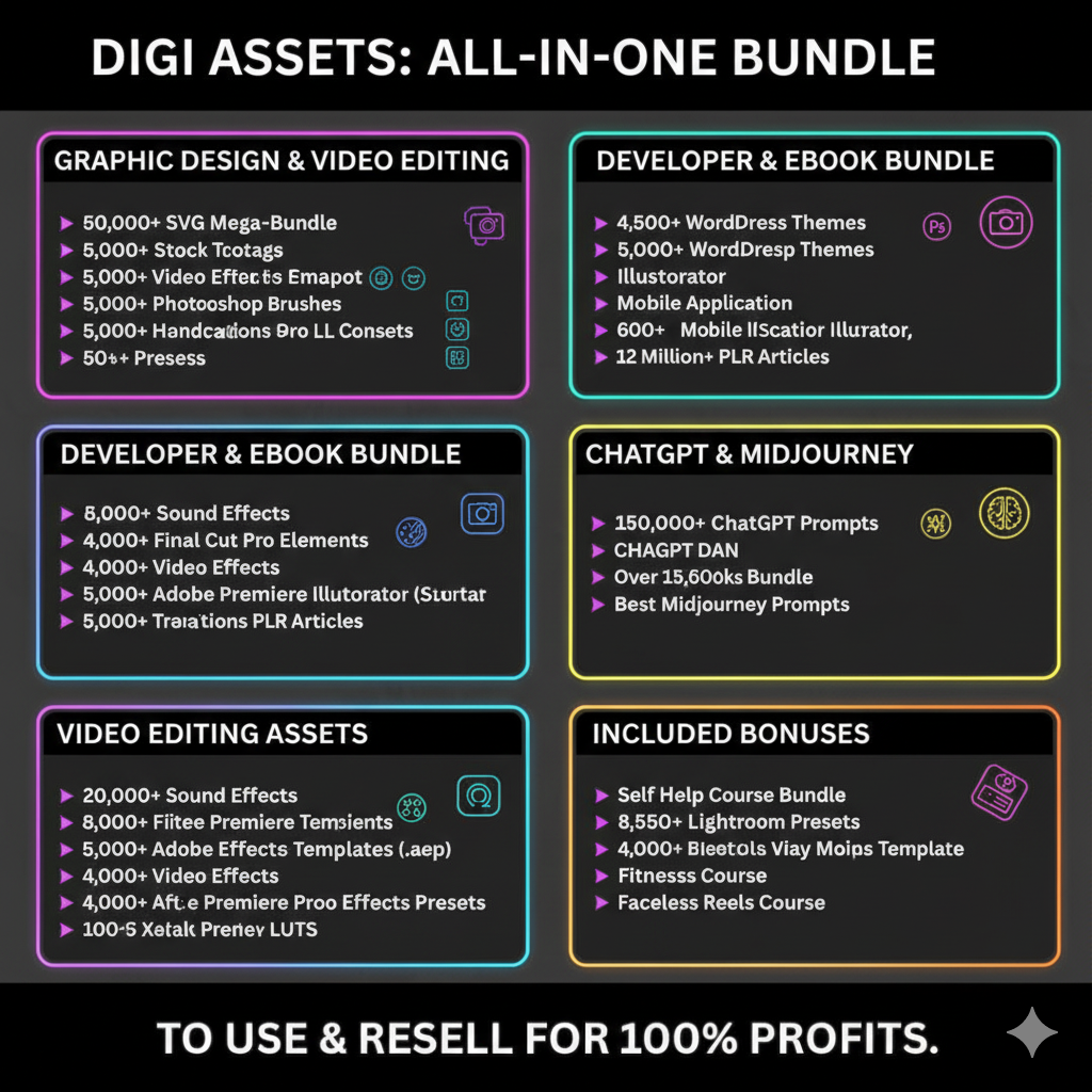 30 Million+ Resell Digital Products Bundle (PLR + MRR)